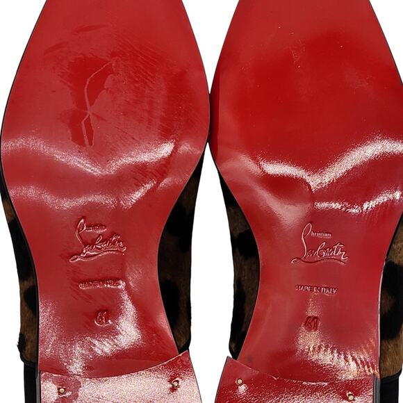 Christian Louboutin Alpha Male Oxford Shoes - Leather - Leopard - 41 8US $995 - Picture 10 of 11
